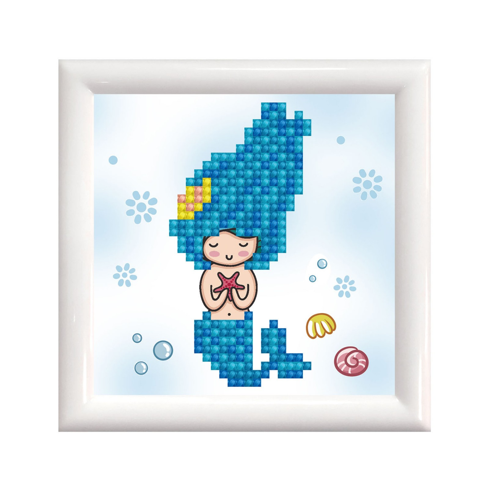 Reduceri - Set creativ tablou cu rama Sea Star, pictura cu diamante - sirena