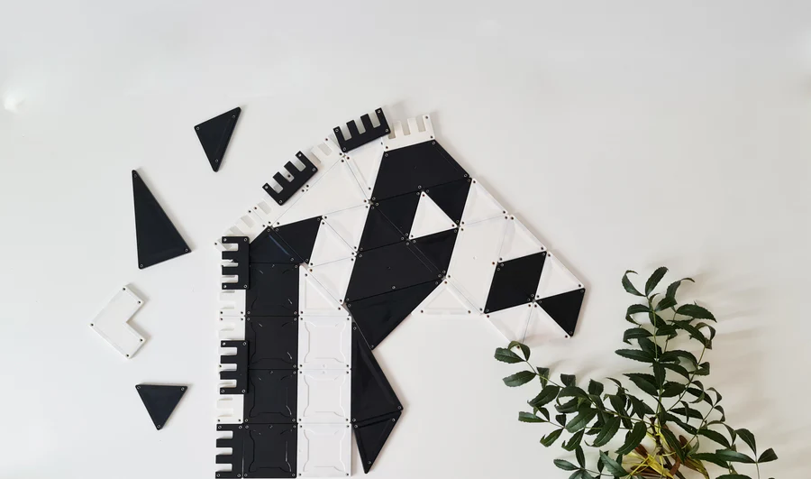 Set magnetic Magblox - 92 piese magnetice de constructie Monocrom Alb&Negru [4]