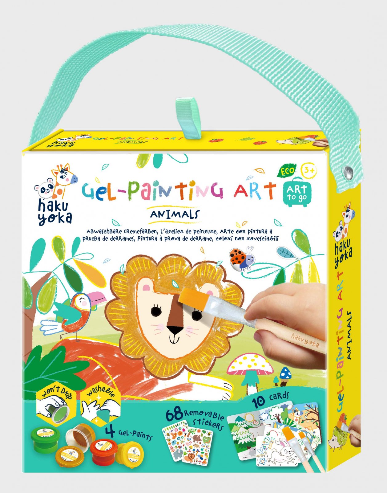 Noutati - Set portabil de pictura cu gel Haku Yoka - Animale