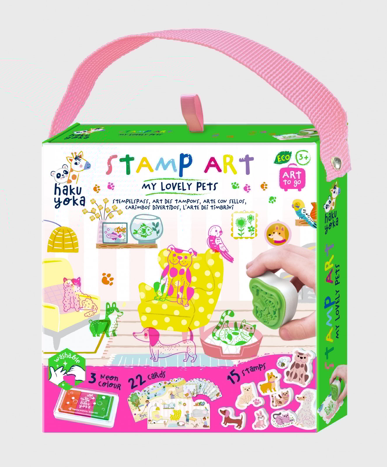 Noutati - Set portabil de ștampile Haku Yoka - Animalutele mele dragi
