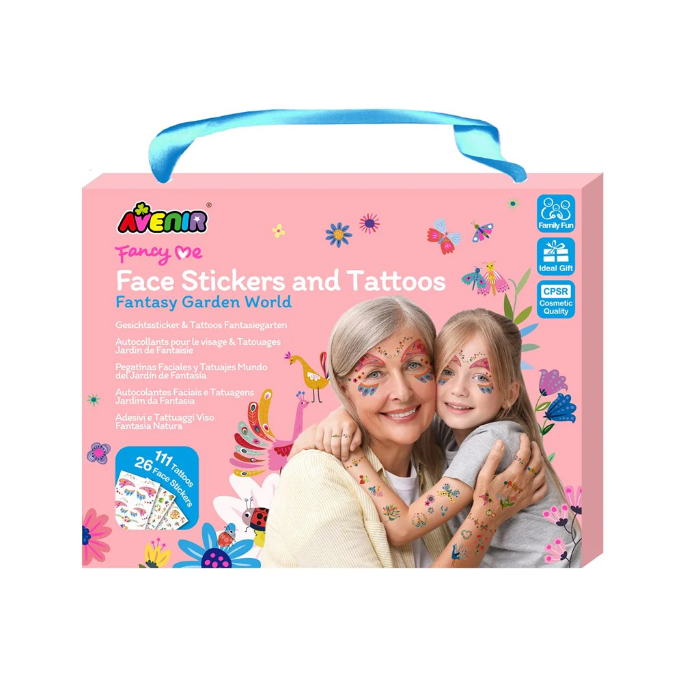 Noutati - Set stickere si tatuaje pentru fata – Gradina fantastica