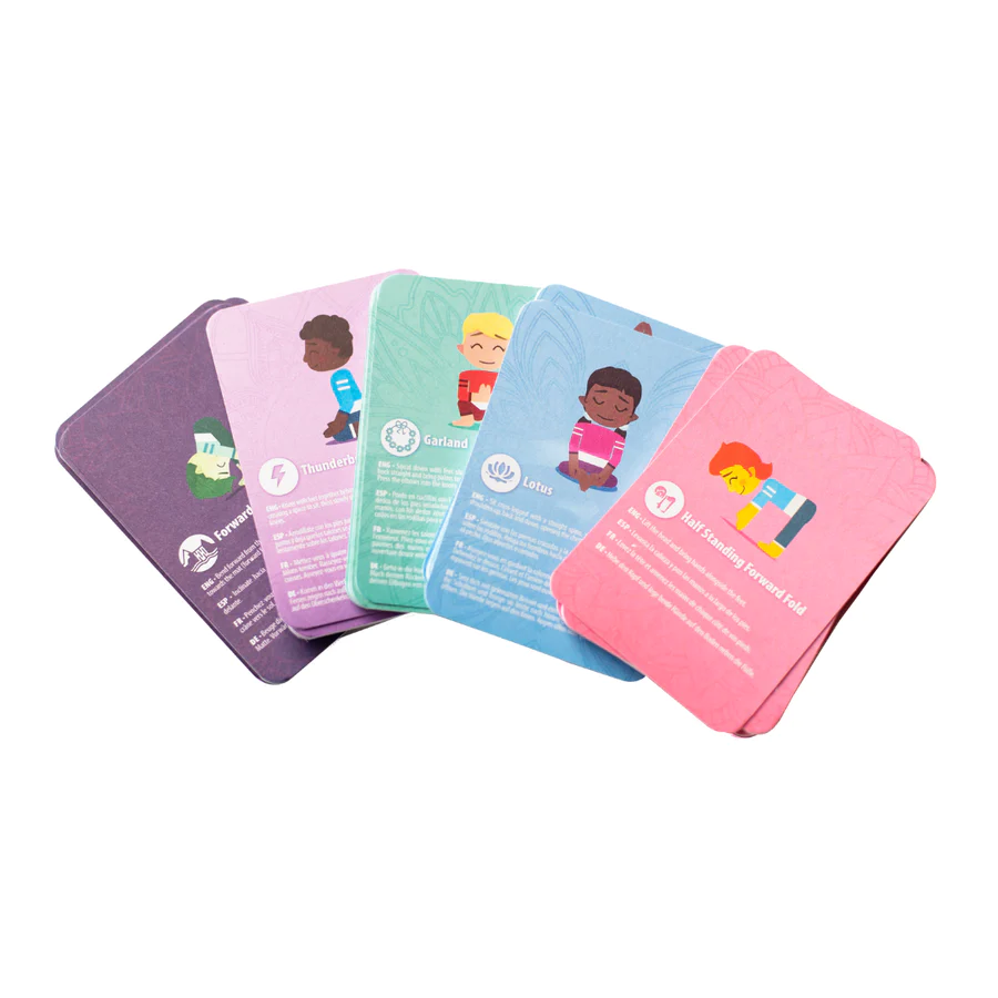 Set Yoga Mama-Copil, saltele asortate si carduri incluse - Earth, turcoaz [3]