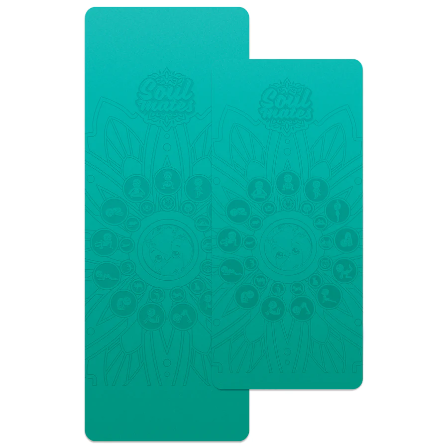 Set Yoga Mama-Copil, saltele asortate si carduri incluse - Earth, turcoaz [4]
