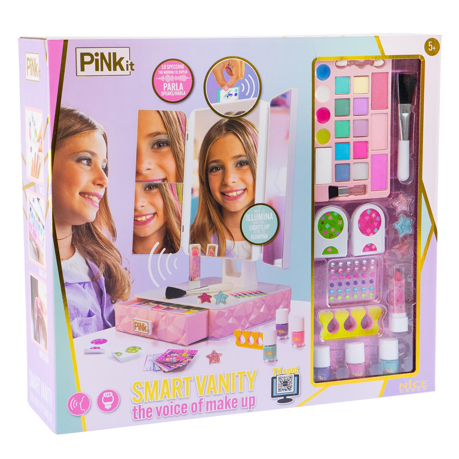 Studio de machiaj interactiv cu oglindă vorbitoare - Pink it Smart Vanity [3]