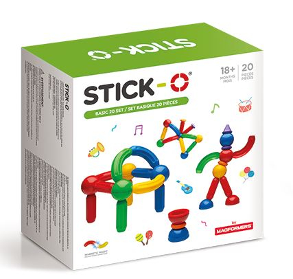 Noutati - Joc cu magneti Stick-O, Set de baza cu 20 piese