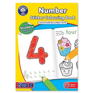 Carte de colorat cu activitati in limba engleza si abtibilduri Invata numerele NUMBER [1]