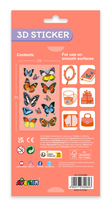 Abtibilduri 3D - Fluturi, colectia Creatii Naturale [3]