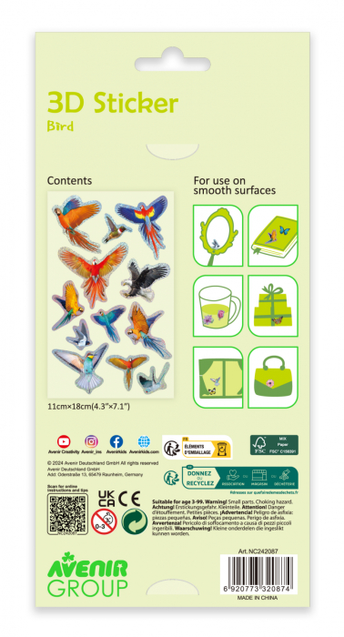 Abtibilduri 3D - Pasari, colectia Creatii Naturale [3]