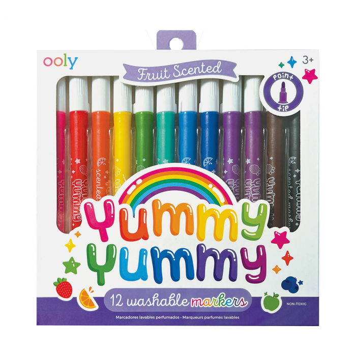 Carioci parfumate lavabile Yummy Yummy - Set de 12 [1]