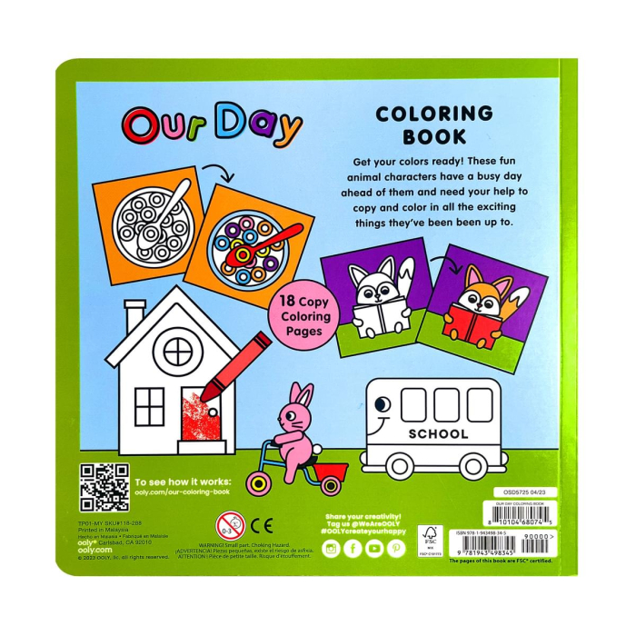 Carte de colorat cu contur reliefat - Our Day [3]