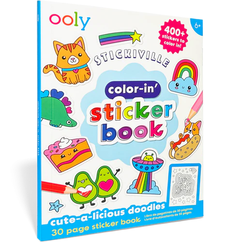 Carte de Stickere de Colorat Stickiville – Desene Drăgălașe [1]