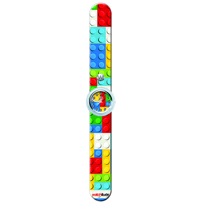Ceas analog pentru copii cu bratara din silicon slap-on, Lego [3]