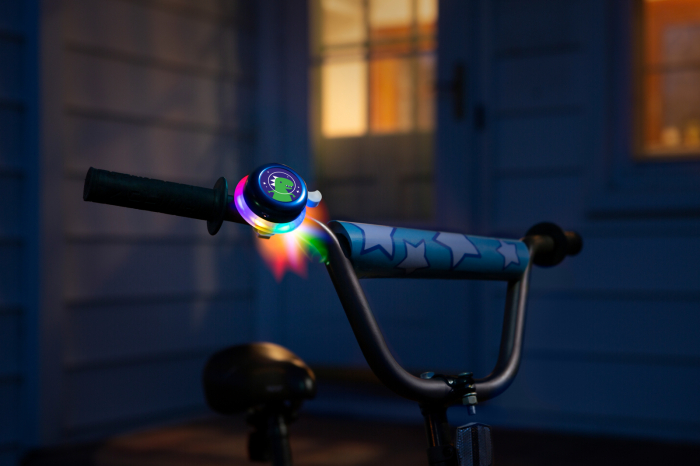 Clopoțel cu lumini LED multicolore pentru bicicletă, albastru [4]
