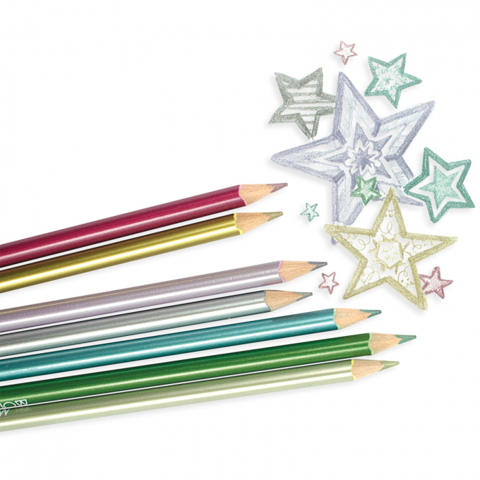 Creioane colorate metalice Modern - Set de 12 [4]