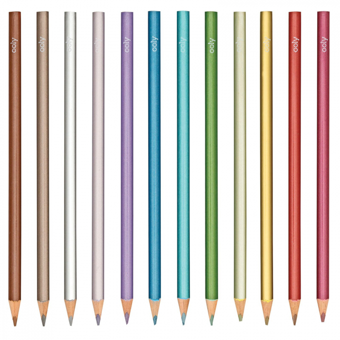 Creioane colorate metalice Modern - Set de 12 [6]