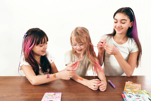 Creioane colorate pentru păr Hair Doodlers - set de 6 [4]