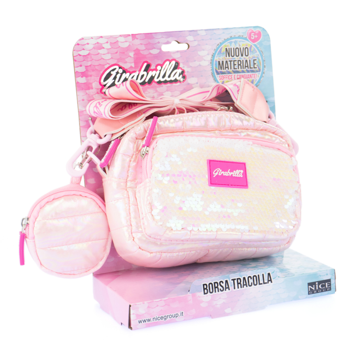 Geanta clutch si portofel monede Girabrilla - matlasata, cu paiete reversibile [1]