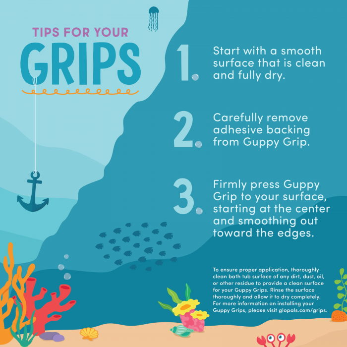 Guppy Grips - autocolante anti-alunecare pentru baie [6]