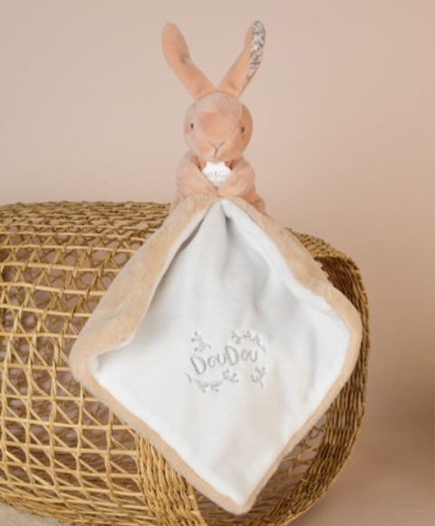 Iepuras Doudou® cu paturica bej, 10 cm [5]