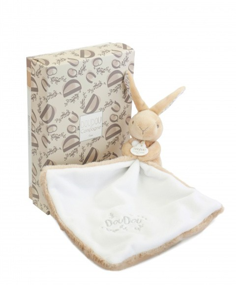 Iepuras Doudou® cu paturica bej, 10 cm [2]