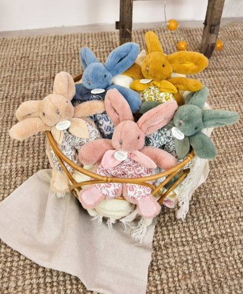 Iepuras Doudou® - jucarie de plus, 18 cm, albastru [2]