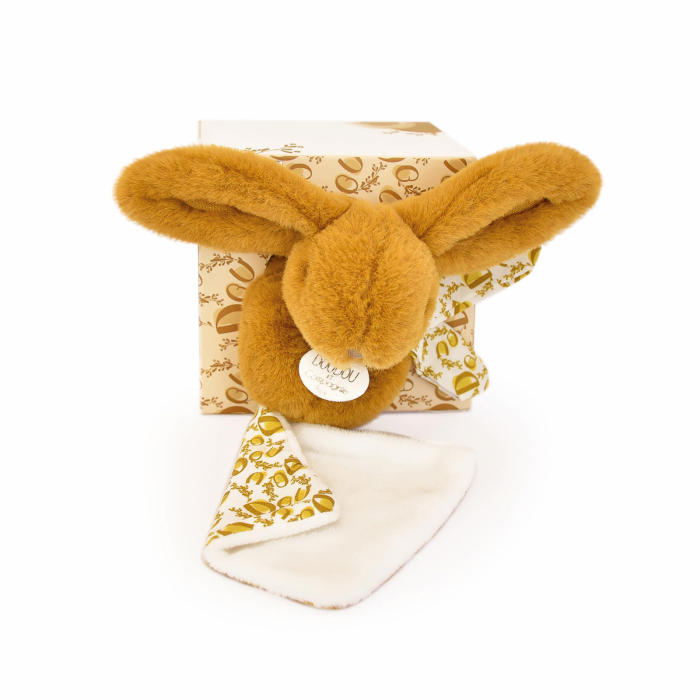 Iepuras Doudou® - jucarie de plus cu paturica, 16 cm [2]