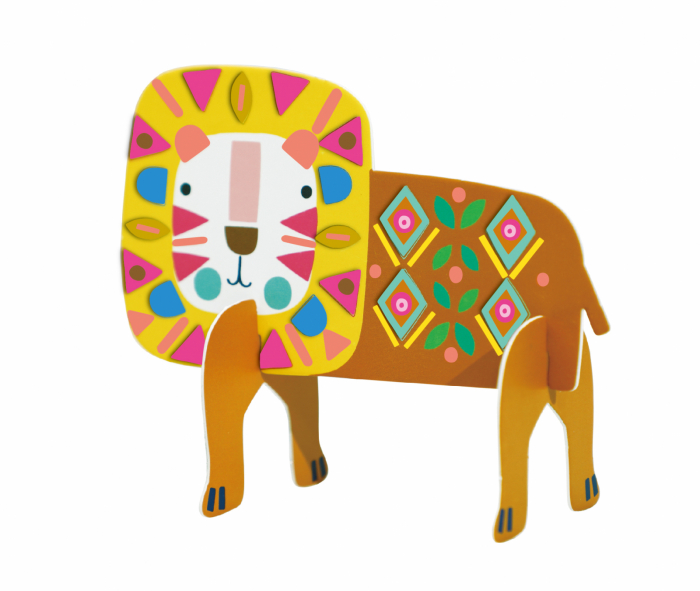 Joc creativ Stick'N'Play cu scene 3D si stickere repozitionabile - Animale Safari [9]