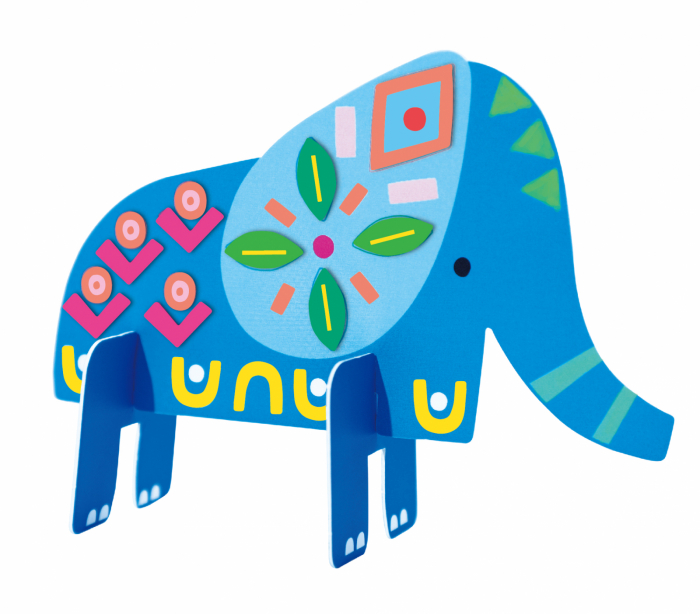 Joc creativ Stick'N'Play cu scene 3D si stickere repozitionabile - Animale Safari [4]