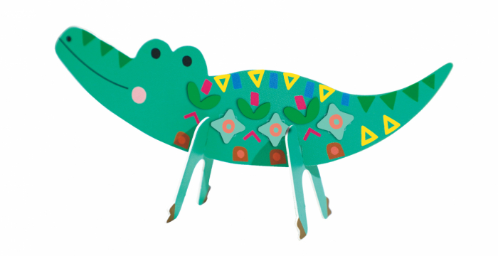 Joc creativ Stick'N'Play cu scene 3D si stickere repozitionabile - Animale Safari [8]