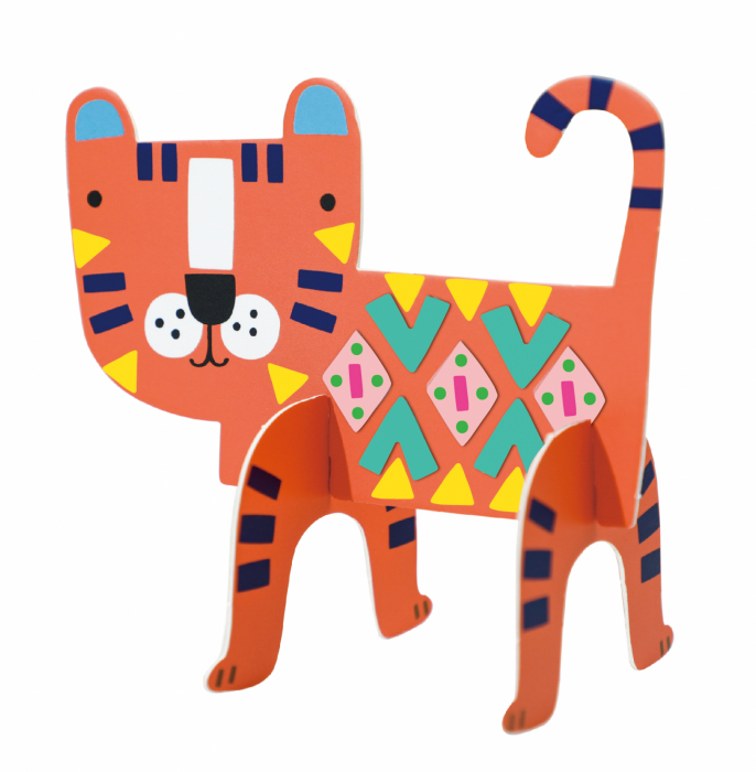 Joc creativ Stick'N'Play cu scene 3D si stickere repozitionabile - Animale Safari [10]