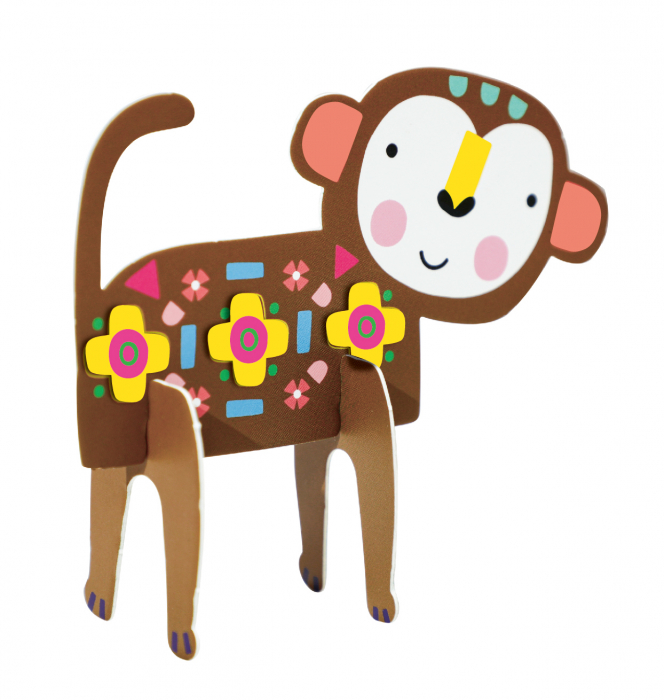 Joc creativ Stick'N'Play cu scene 3D si stickere repozitionabile - Animale Safari [11]