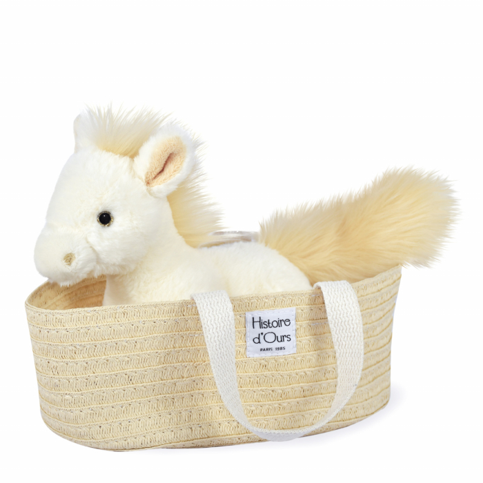 Jucarie moale din plus - Calut in cos, 25 cm, alb [1]