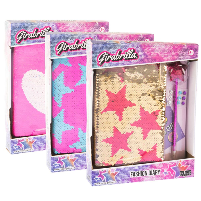 Jurnal Fashion Girabrilla – set jurnal cu paiete reversibile și pix [2]
