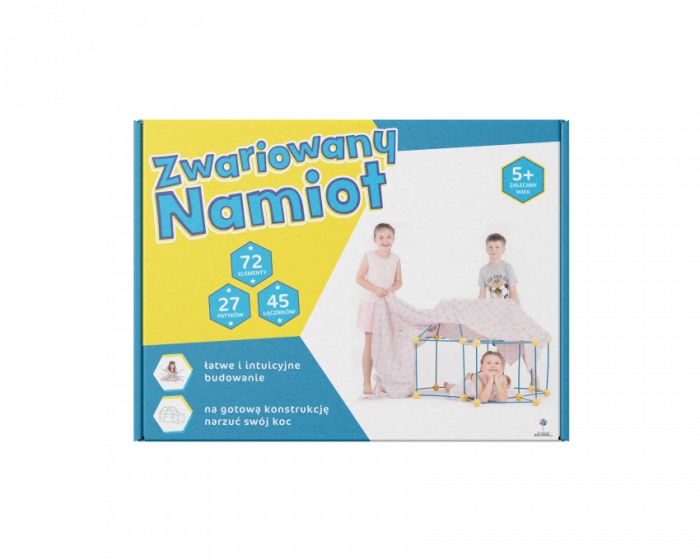 Kit constructie 3D - Cort pentru copii - albastru galben [9]