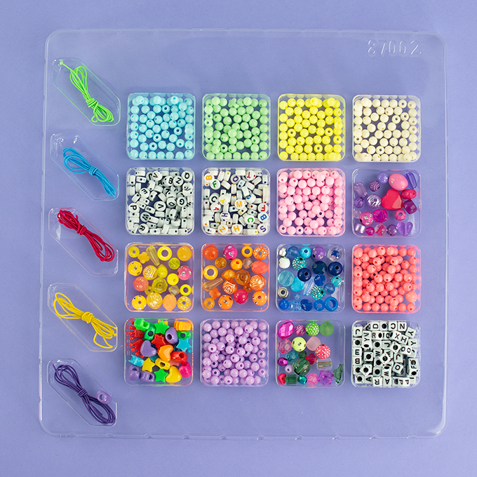Kit creativ DIY - coliere și brățări cu mărgele, 800 piese, Perline ABC [2]