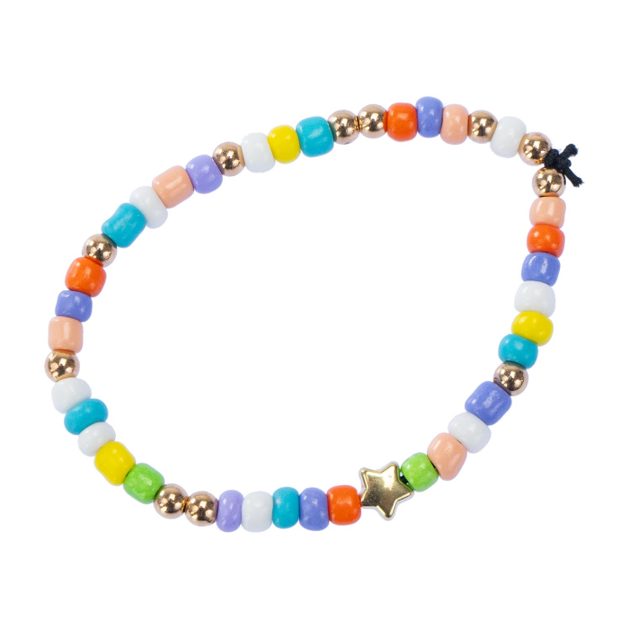 Kit creativ DIY - coliere și brățări cu mărgele mix aurii, Perline ABC [5]