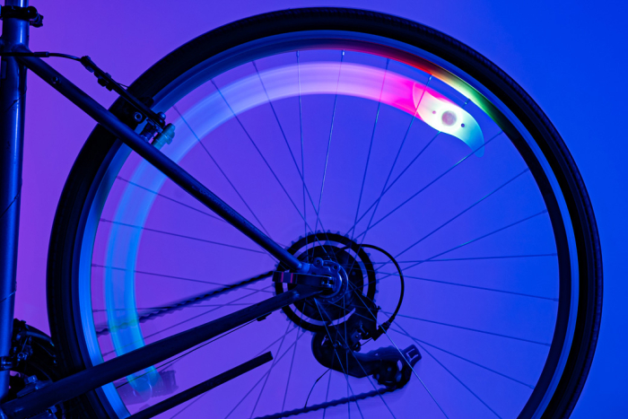 Lumină LED colorată  clip-on RBG pentru spițe, SpokeBrightz [7]
