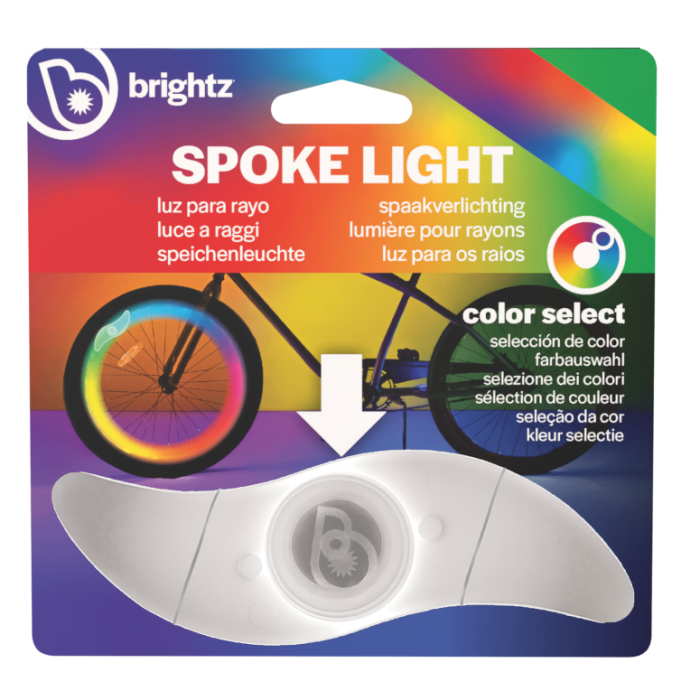 Lumină LED colorată  clip-on RBG pentru spițe, SpokeBrightz [1]