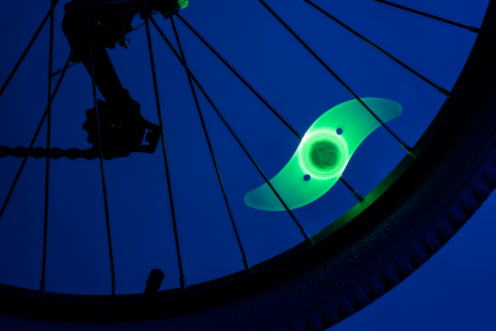 Lumină LED colorată  clip-on RBG pentru spițe, SpokeBrightz [10]