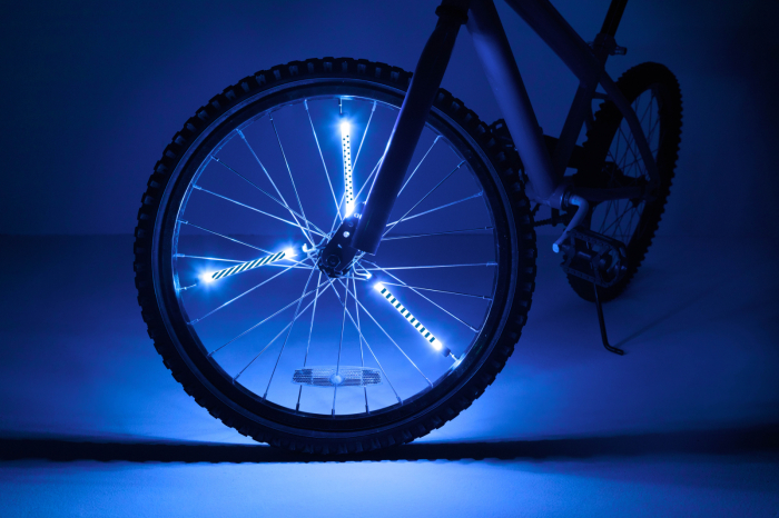 Lumini tubulare LED pentru roți bicicletă, SpinBrightz, albastru [2]