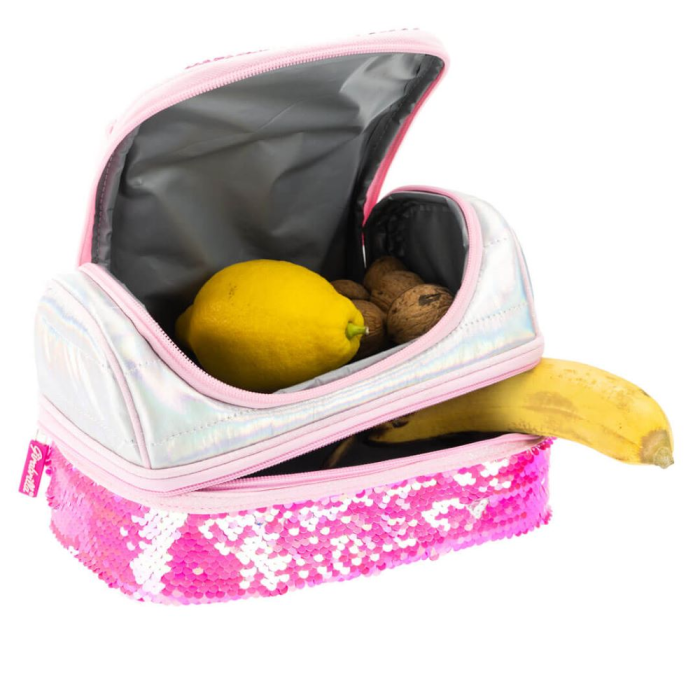 Lunch box Girabrilla – cutie termică matlasată cu paiete reversibile și interior impermeabil [3]