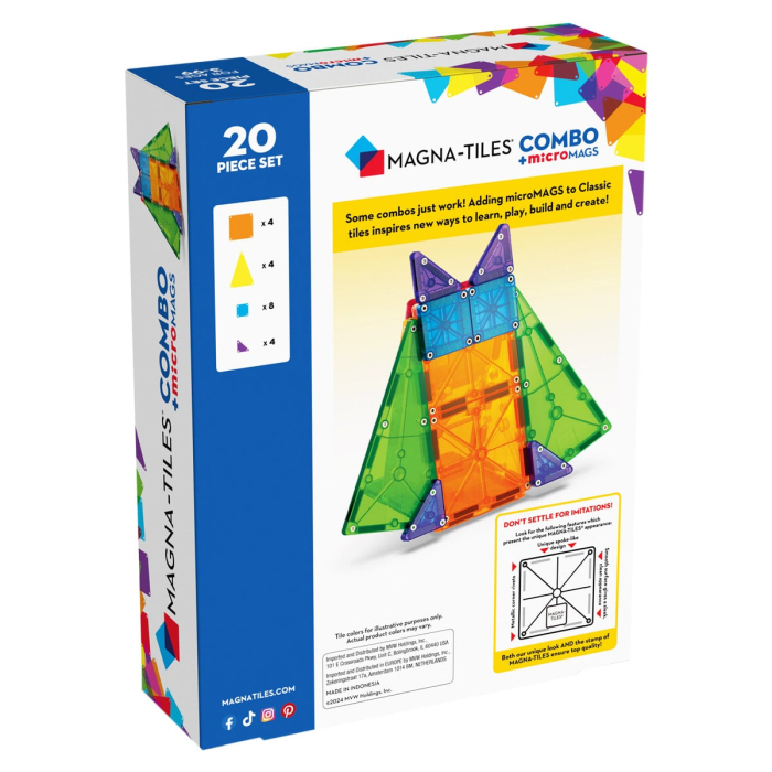 MAGNA-TILES Combo + microMAGS, 20 piese [6]