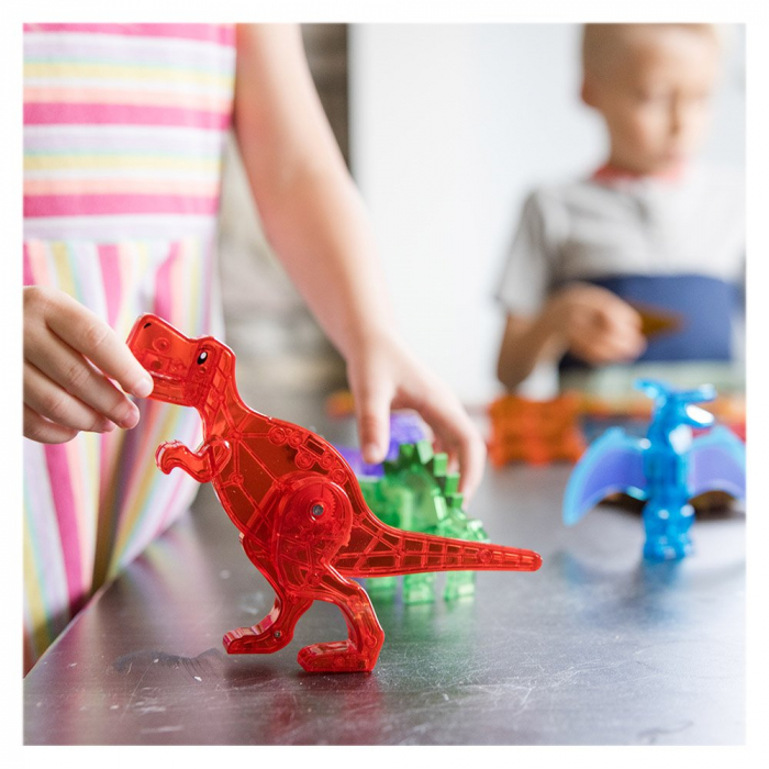 Magna Tiles Dino World, set magnetic 40 de piese [5]