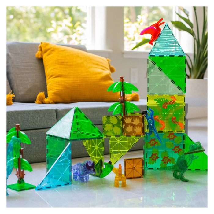 Magna-Tiles Dino World XL, set magnetic 50 de piese [2]