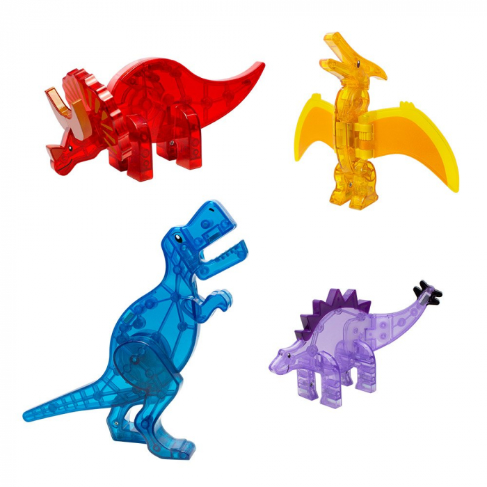 Magna Tiles Dinos, set 5 figurine magnetice [3]