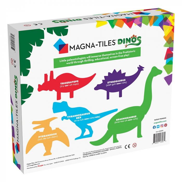 Magna Tiles Dinos, set 5 figurine magnetice [5]