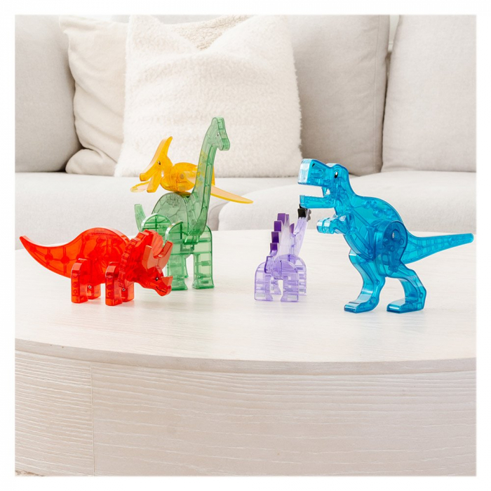 Magna Tiles Dinos, set 5 figurine magnetice [2]