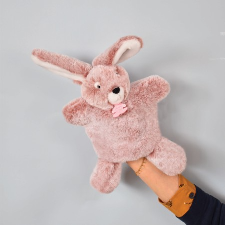 Marioneta Histoire D'Ours® - iepuras de plus, 25 cm, roz [3]