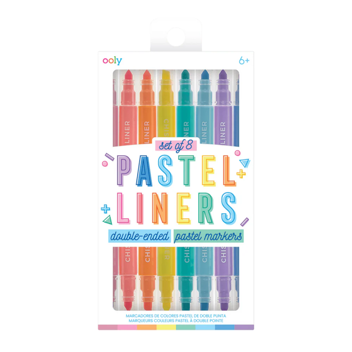 Markere cu varf dublu - Pastel Liners - Set de 8 [1]