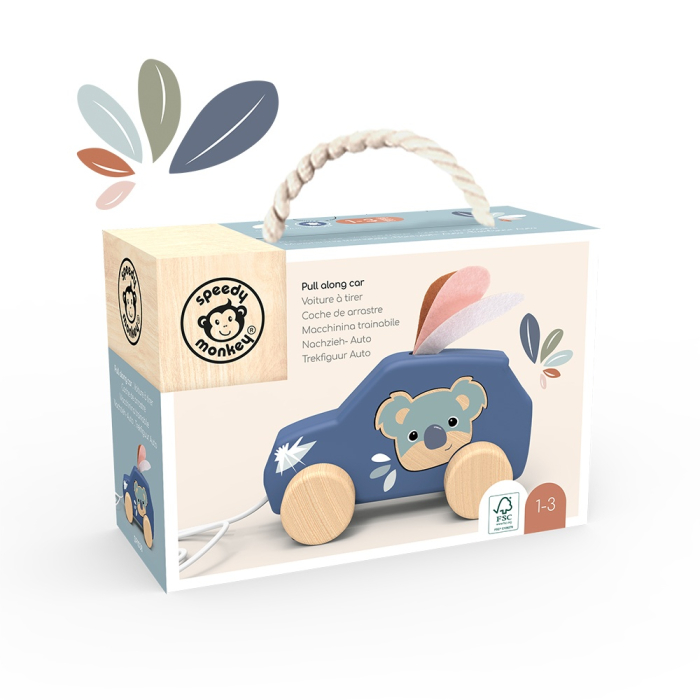 Masinuta de tras din lemn, Speedy Monkey [3]